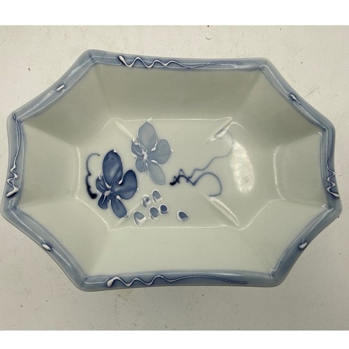 Vintage blue and - and, floral
