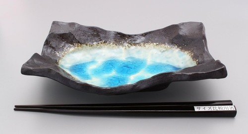 Mino ware wave shaped bowl - mino,